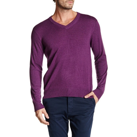 Qi Other - QI cashmere pullover v-neck sweater in wineberry